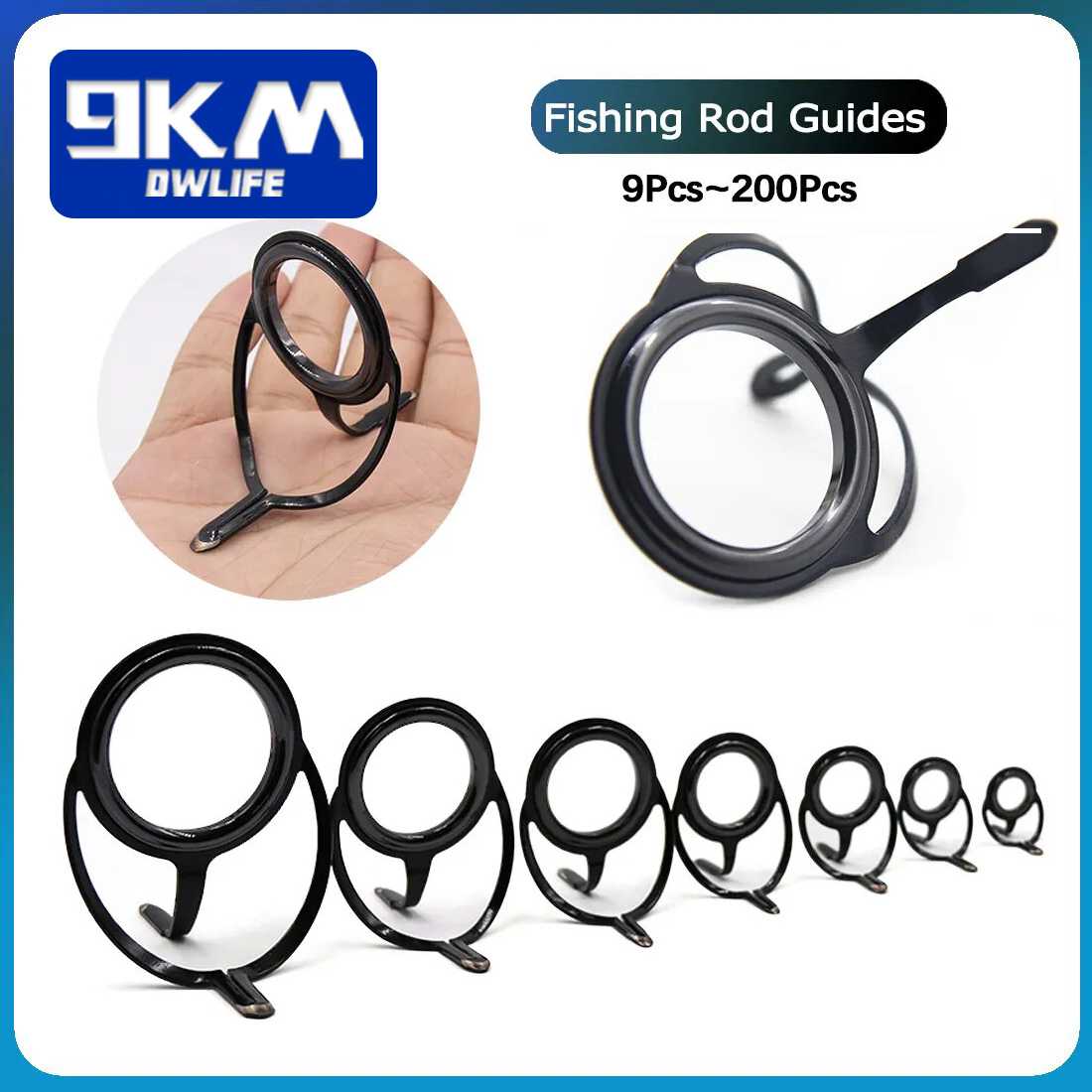 الصيد رود طقم تصليح الغزل قضيب - مراجعة Fishing Rod Guide Replacement وسعره