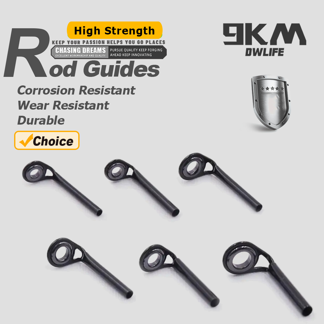 الصيد رود أدلة 5 ~ 10 قطعة MKT - مراجعة Fishing Rod Guide Replacement وسعره