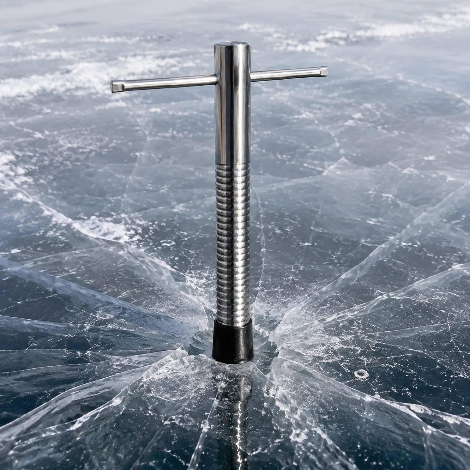 مثقاب ثلج معدني صغير الحجم للا - مراجعة Fishing Rod Ice وسعره