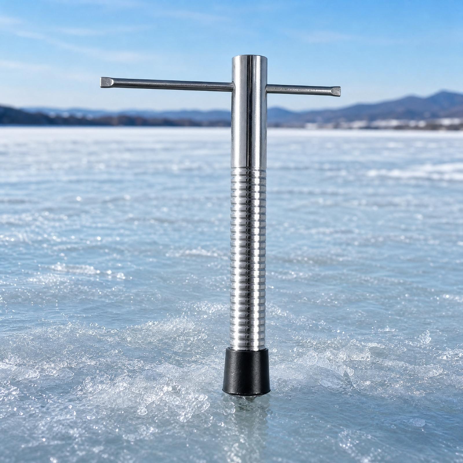 مثقاب ثلج معدني صغير الحجم للا - مراجعة Fishing Rod Ice وسعره