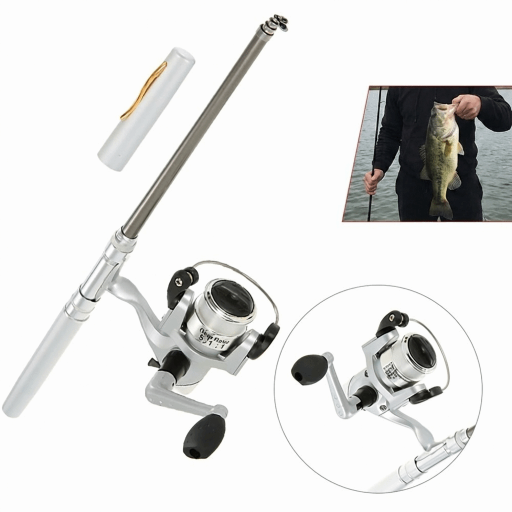 قصبة صيد محمولة تلسكوبية خفيفة - مراجعة Fishing Rod Fly وسعره