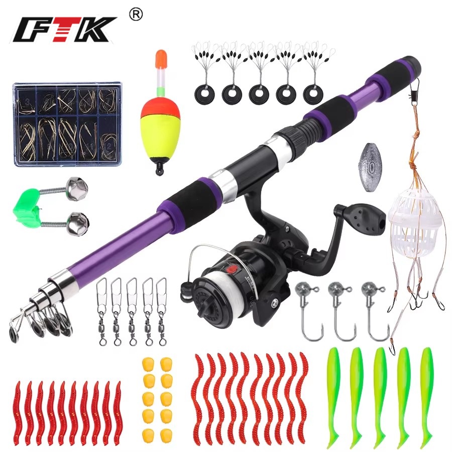 FTK 1.8M المحمولة الغزل الصيد  - مراجعة Fishing Rod Building Kit وسعره